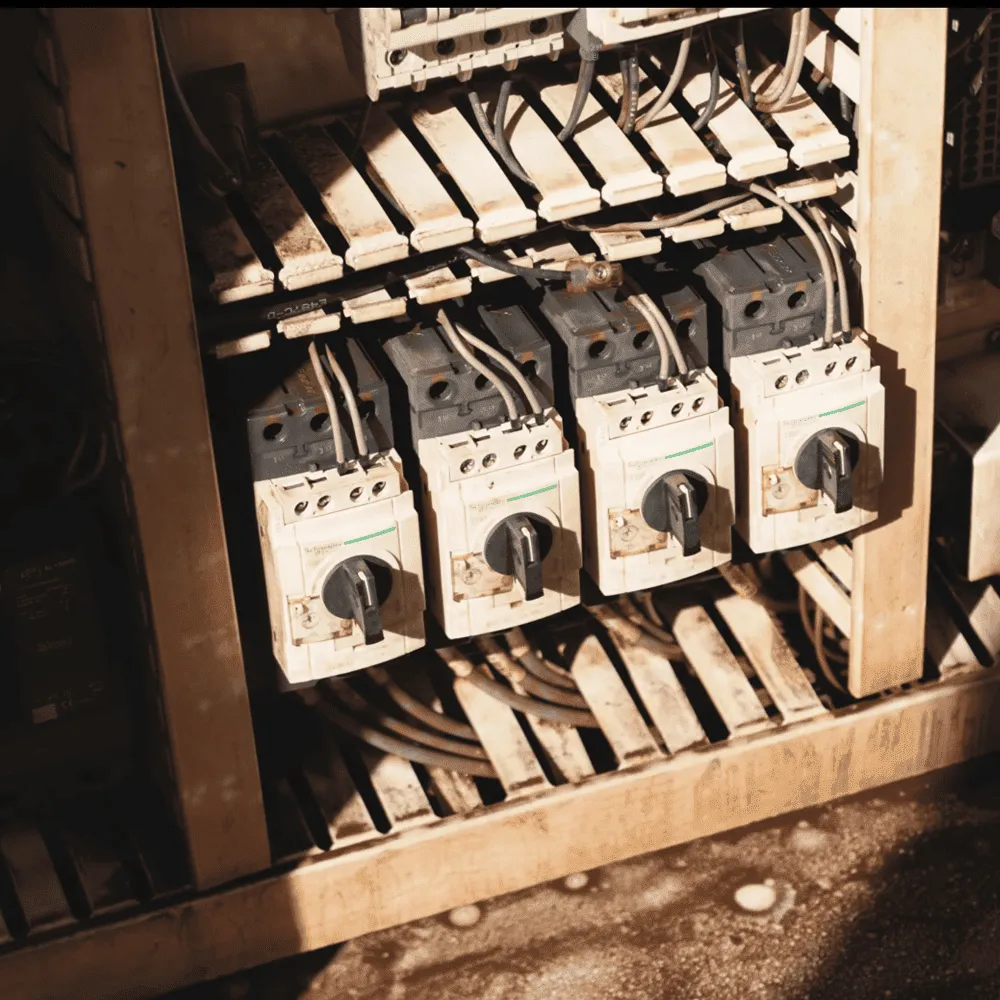 Ald old electrical cabling structure that needs replacement and maintenance